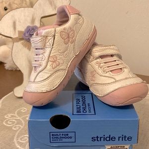 Stride Rite Soft Motion Bambi White/Pink Shoes 5W